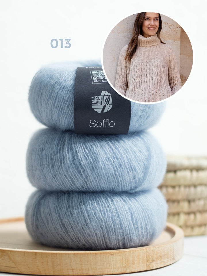 Strickpaket Soffio Rollkragenpullover