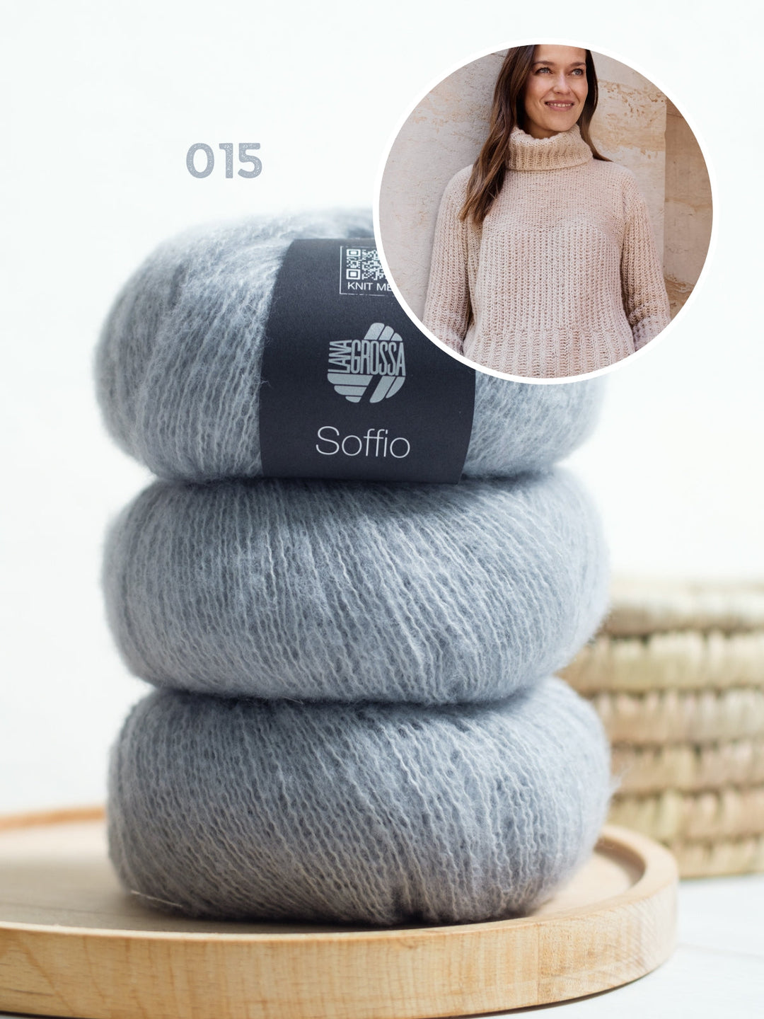 Strickpaket Soffio Rollkragenpullover