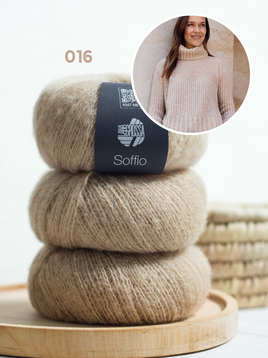 Strickpaket Soffio Rollkragenpullover