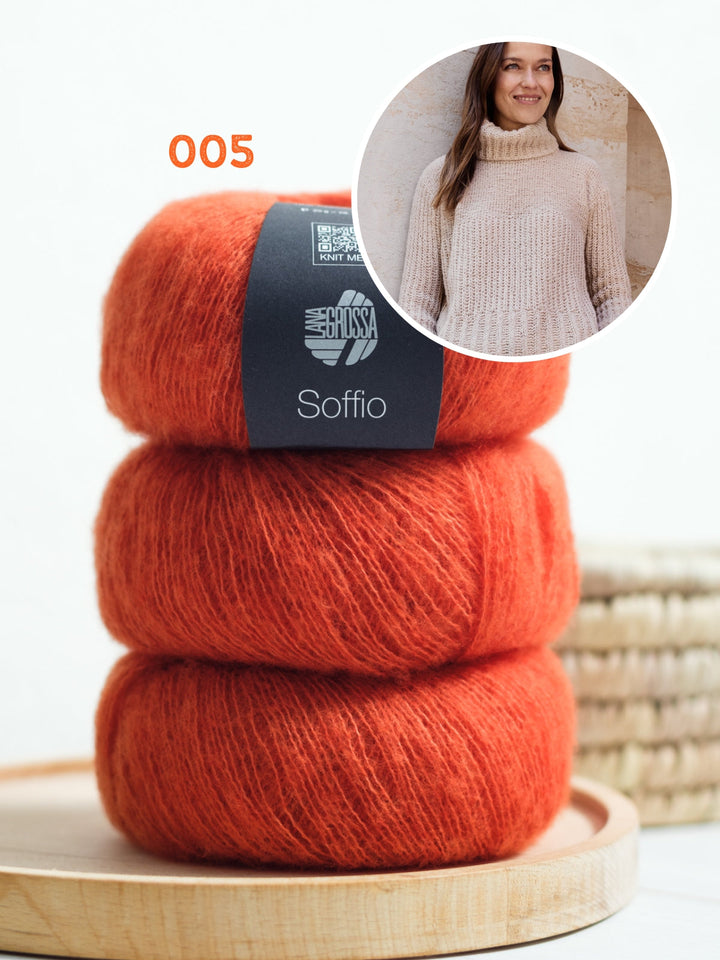 Strickpaket Soffio Rollkragenpullover