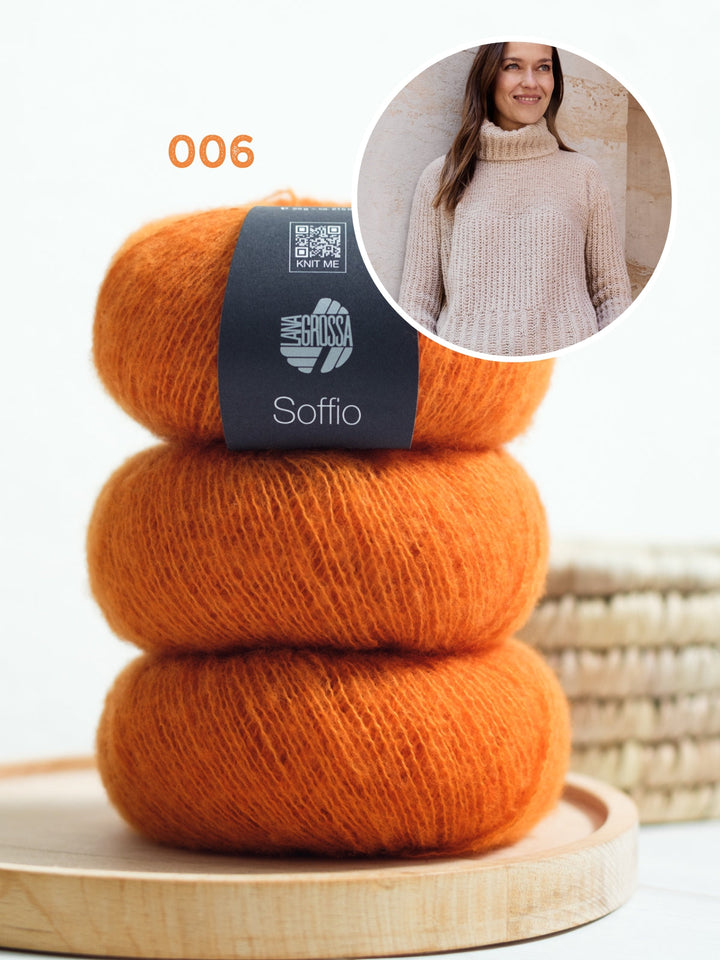 Strickpaket Soffio Rollkragenpullover