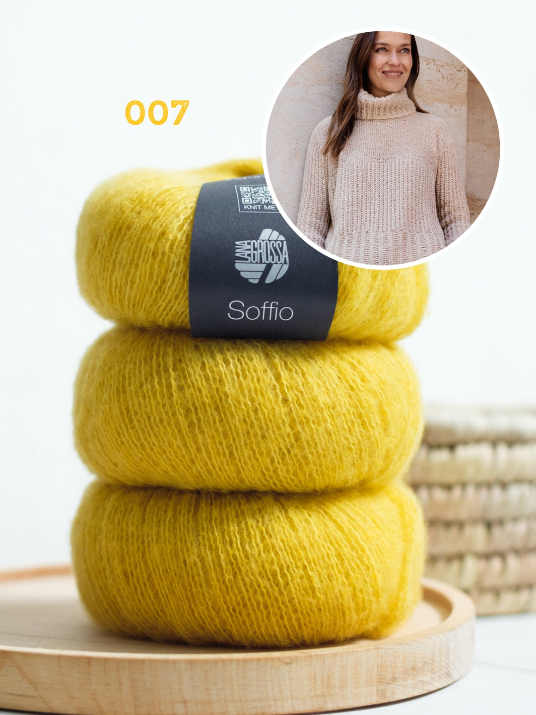 Strickpaket Soffio Rollkragenpullover