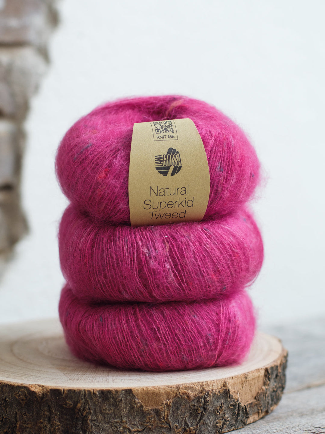 Natural Superkid Tweed 628 Fuchsia