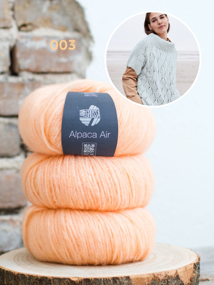 Strickpaket Alpaca Air Kurzarm-Pullover