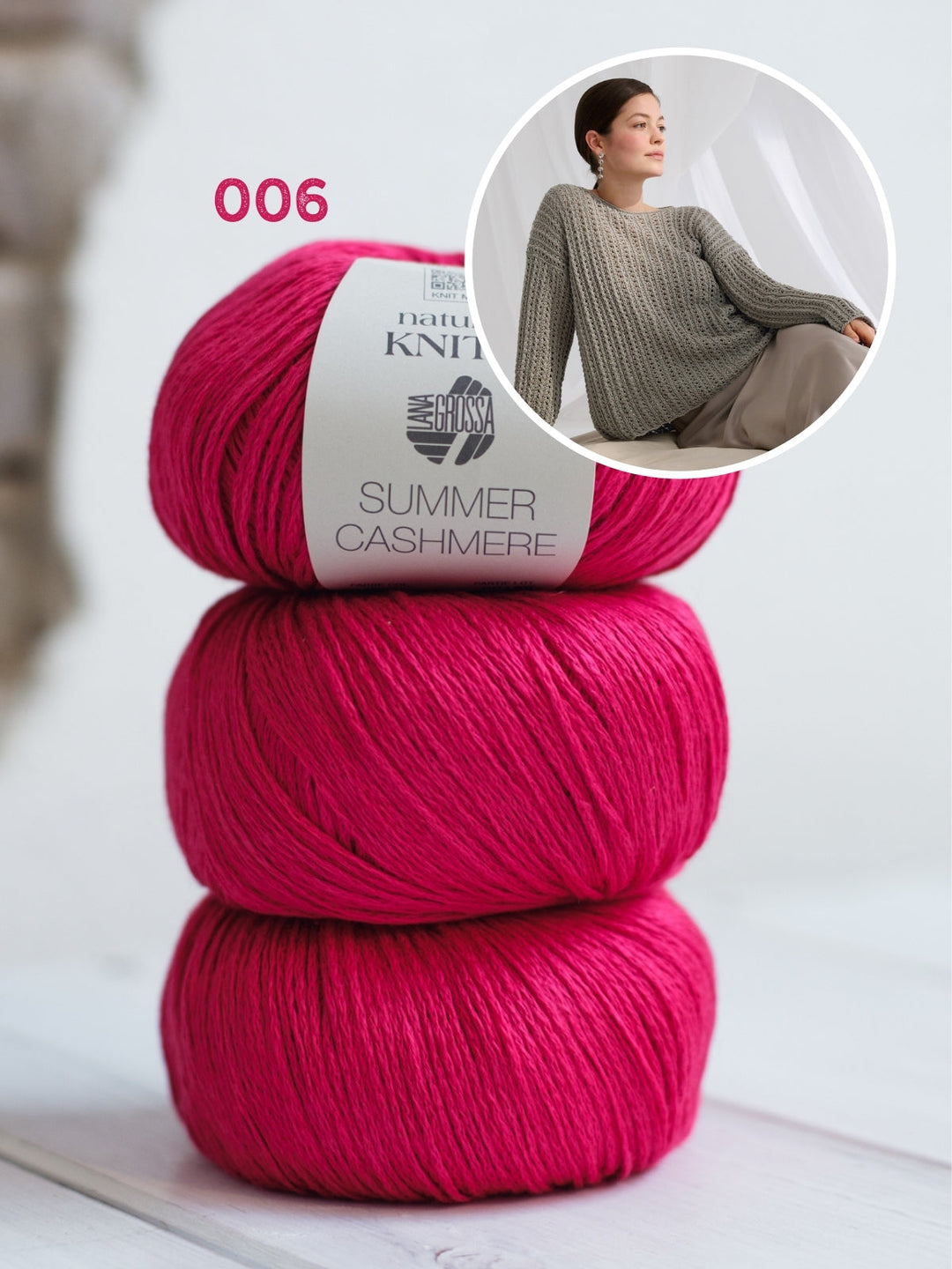 Strickpaket Summer Cashmere Ajourpullover