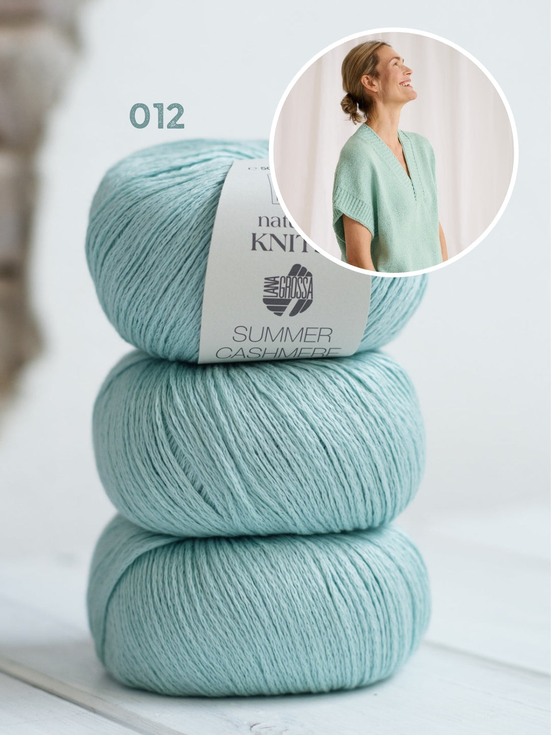 Strickpaket Summer Cashmere Top mit V-Ausschnitt