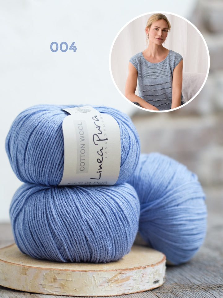 Strickpaket Cotton Wool Top im Muster-Mix