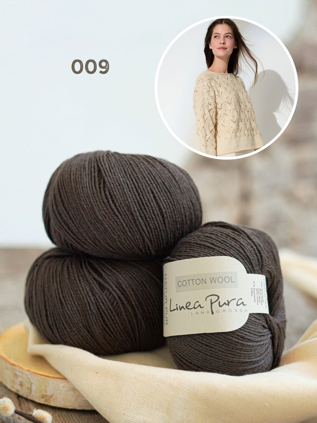 Strickpaket Cotton Wool Ajourpullover