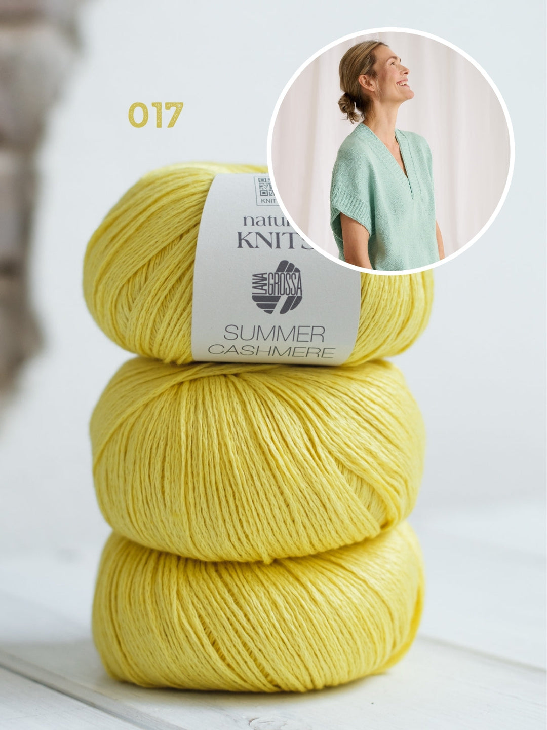 Strickpaket Summer Cashmere Top mit V-Ausschnitt