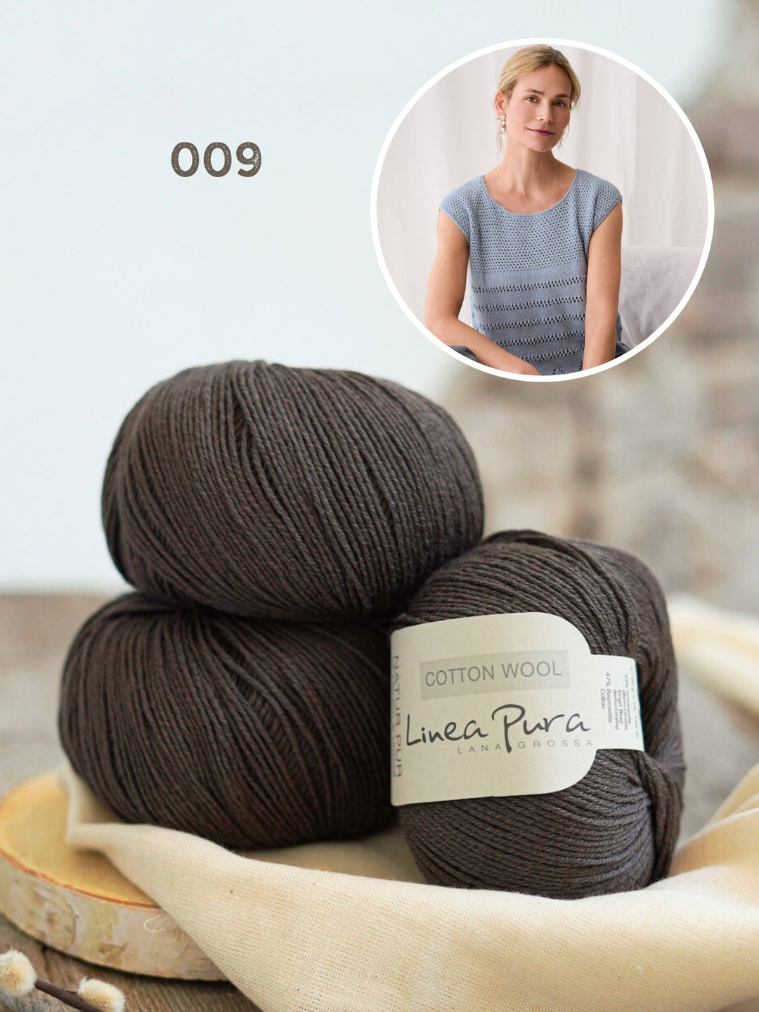 Strickpaket Cotton Wool Top im Muster-Mix