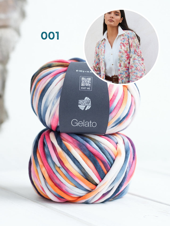 Strickpaket Gelato Cardigan mit Fallmaschen