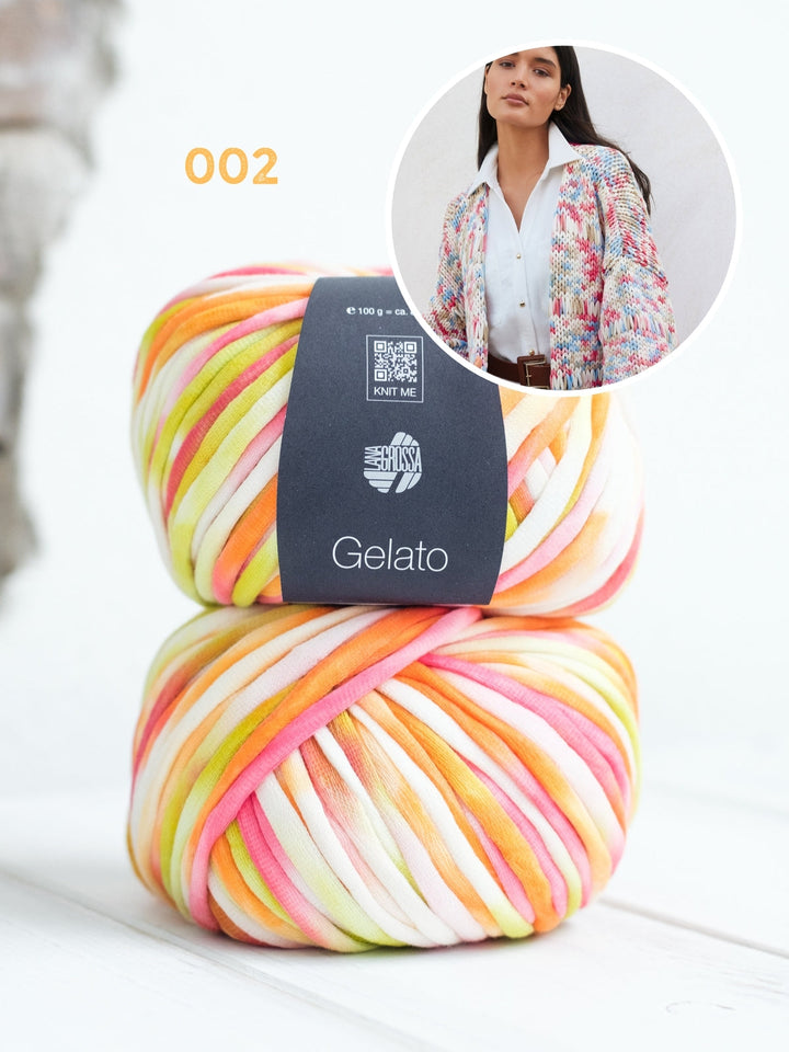 Strickpaket Gelato Cardigan mit Fallmaschen