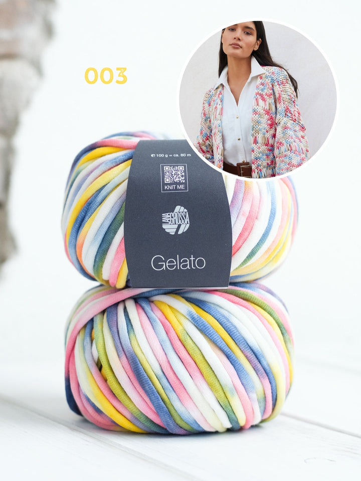 Strickpaket Gelato Cardigan mit Fallmaschen