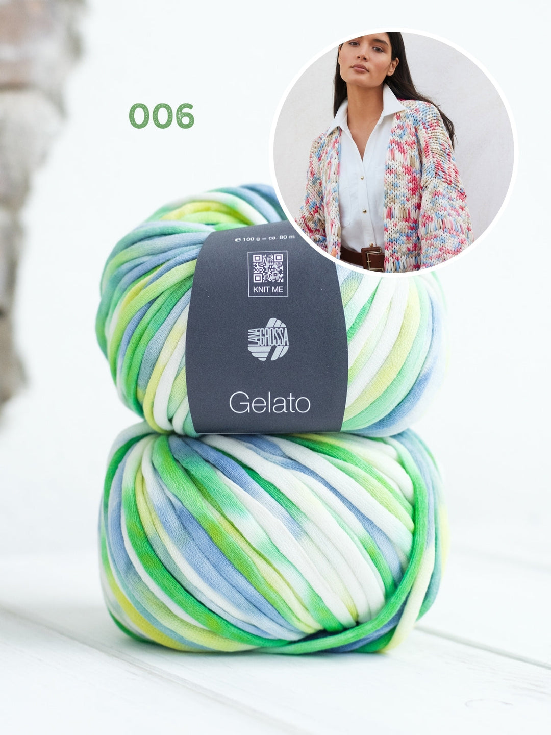 Strickpaket Gelato Cardigan mit Fallmaschen