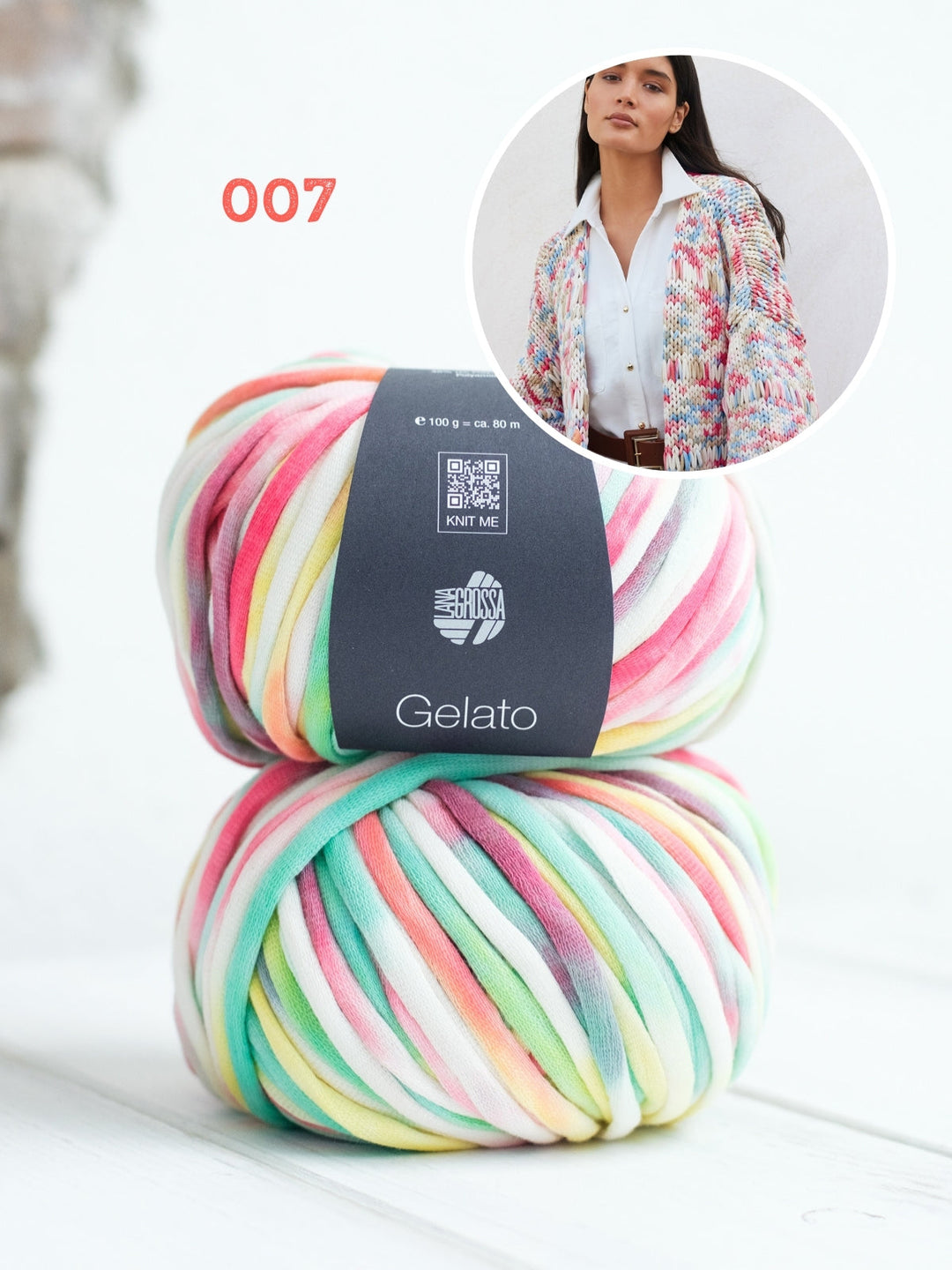 Strickpaket Gelato Cardigan mit Fallmaschen