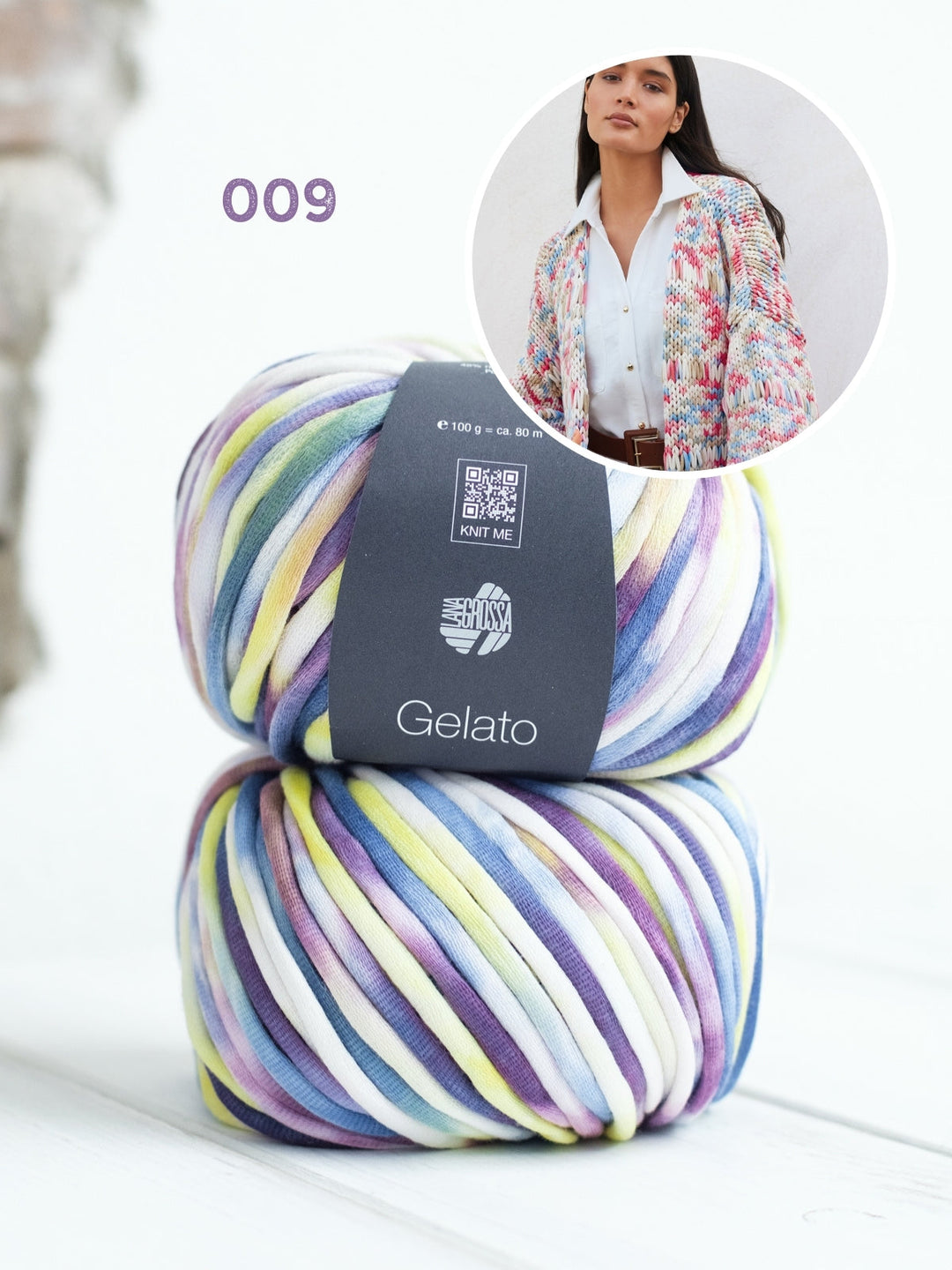 Strickpaket Gelato Cardigan mit Fallmaschen