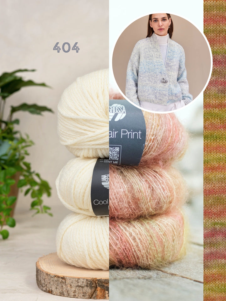 Strickpaket Cool Merino Big & Silkhair Jacke