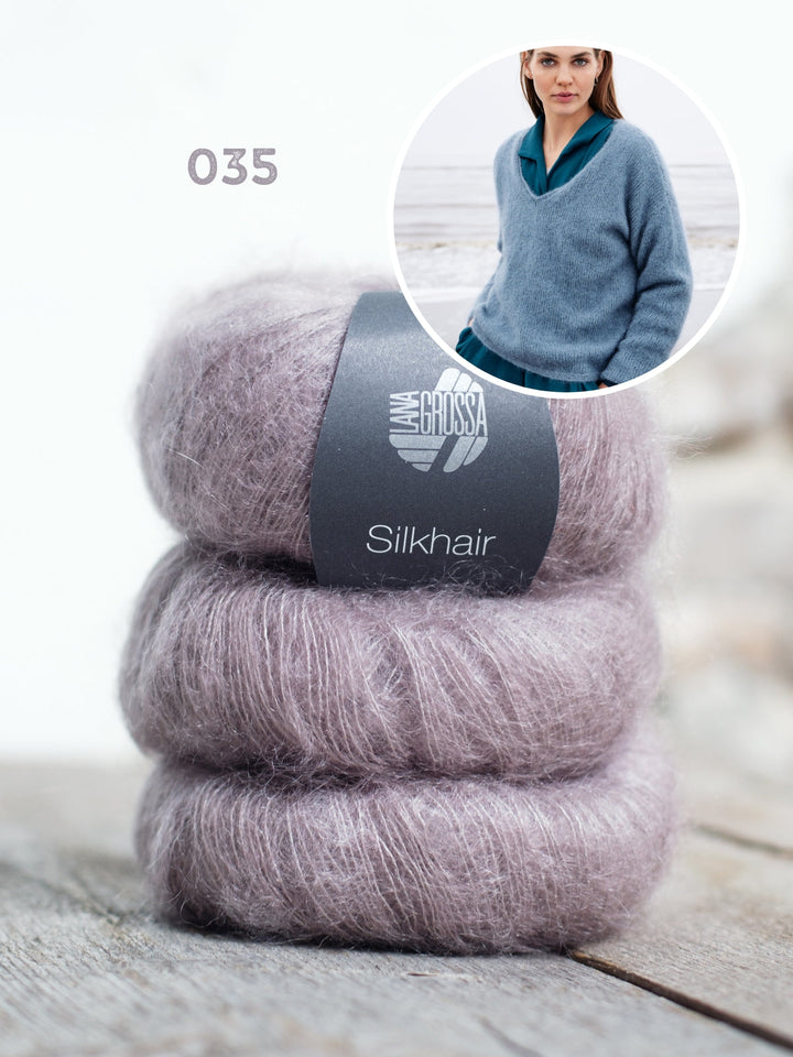 Strickpaket Silkhair Pullover