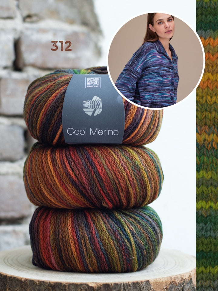 Strickpaket Cool Merino Color Jacke