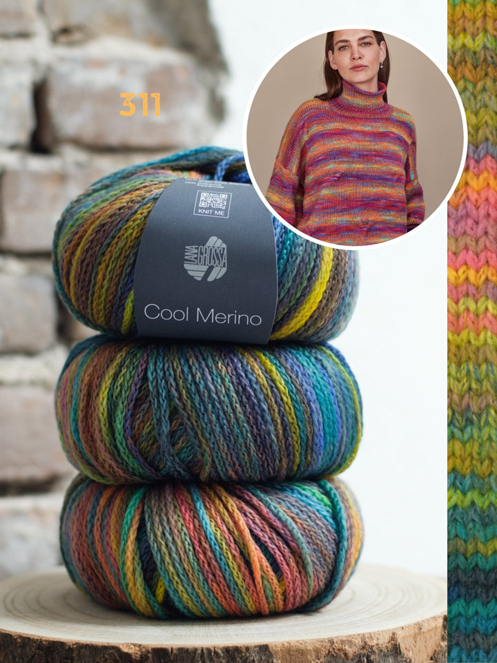 Strickpaket Cool Merino Color Pullover