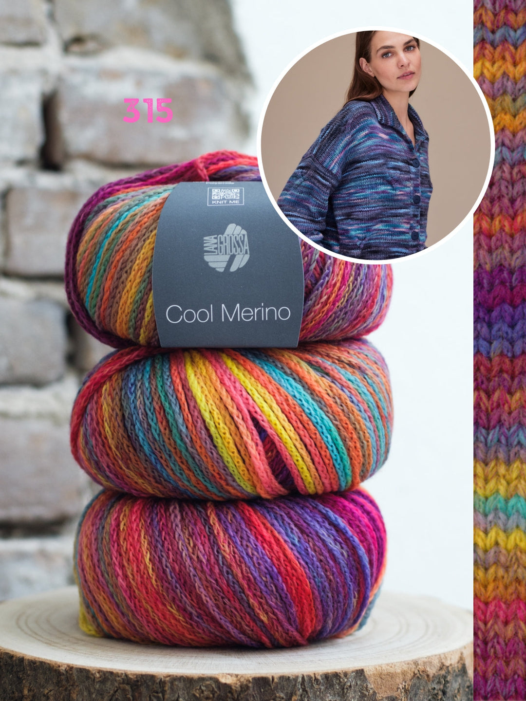 Strickpaket Cool Merino Color Jacke