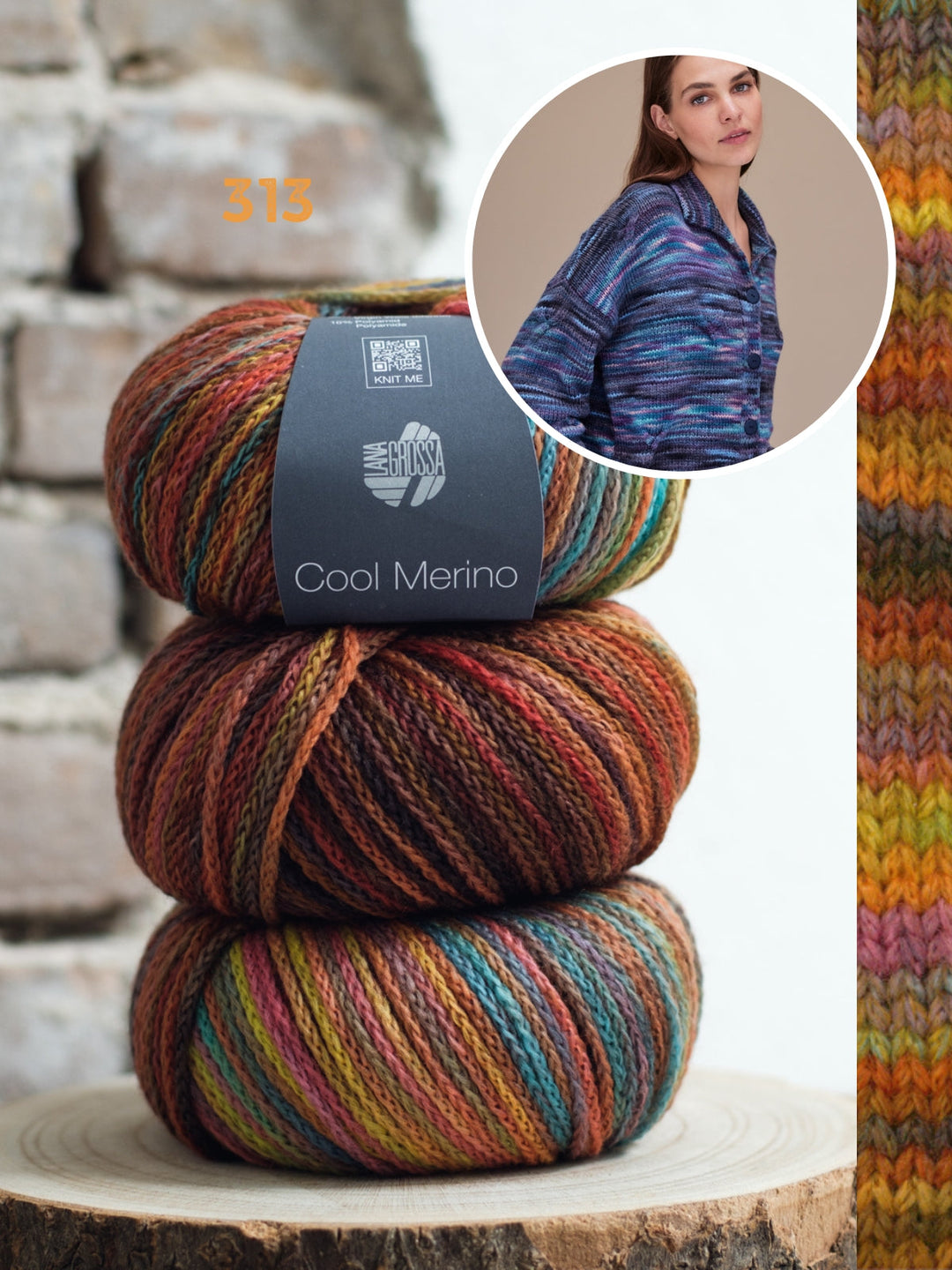 Strickpaket Cool Merino Color Jacke