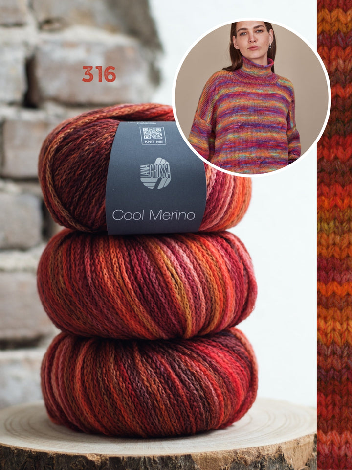 Strickpaket Cool Merino Color Pullover