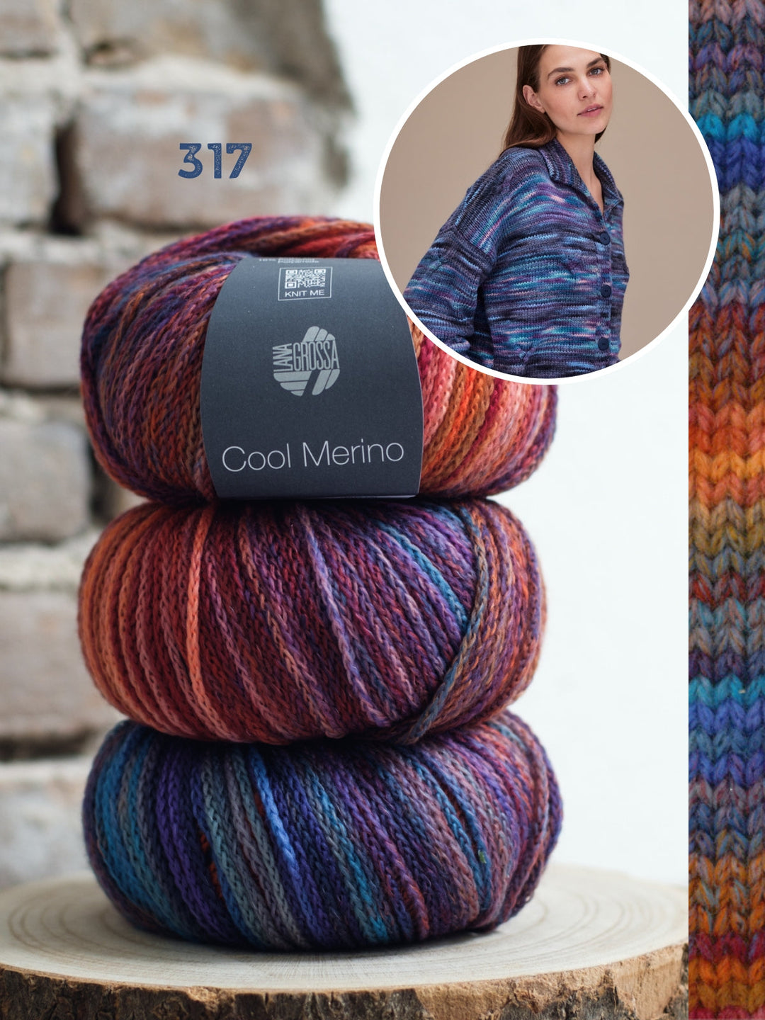 Strickpaket Cool Merino Color Jacke