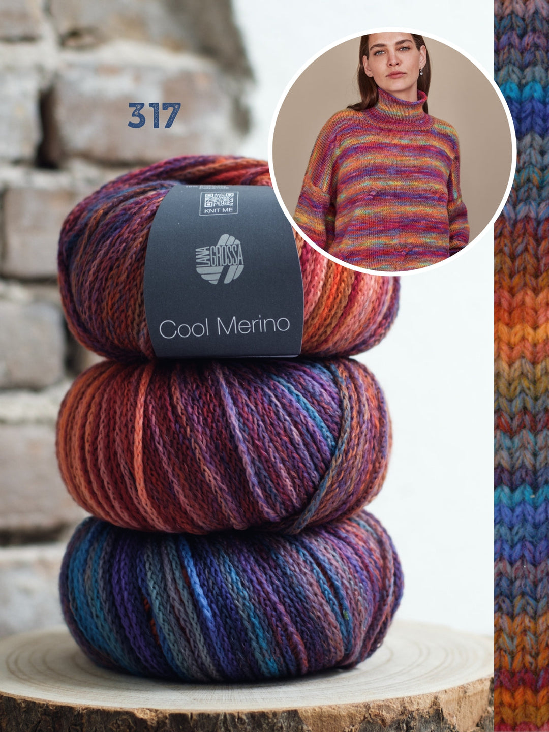 Strickpaket Cool Merino Color Pullover