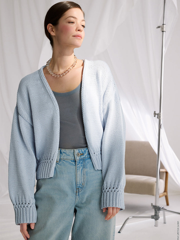 Strickpaket Promessa Cardigan mit Zopfdetails