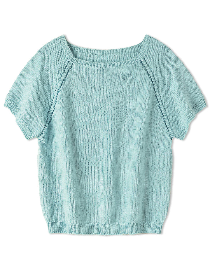 Strickpaket Cotton Wool Top-Down Raglan-Shirt