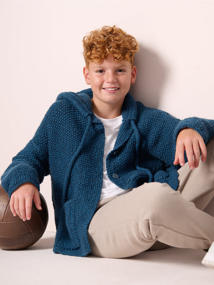 Strickpaket Cool Merino Big Jacke mit Kapuze - kids