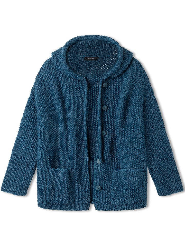 Strickpaket Cool Merino Big Jacke mit Kapuze - kids