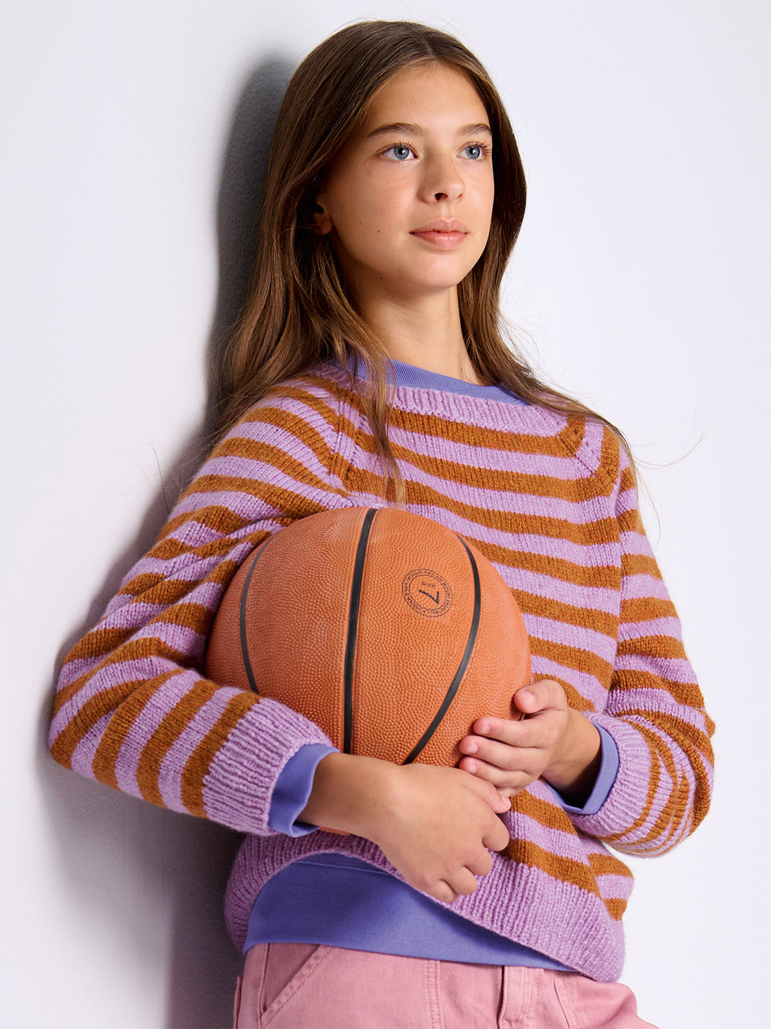 Strickpaket Cool Merino Topdown Raglan mit Streifen - kids