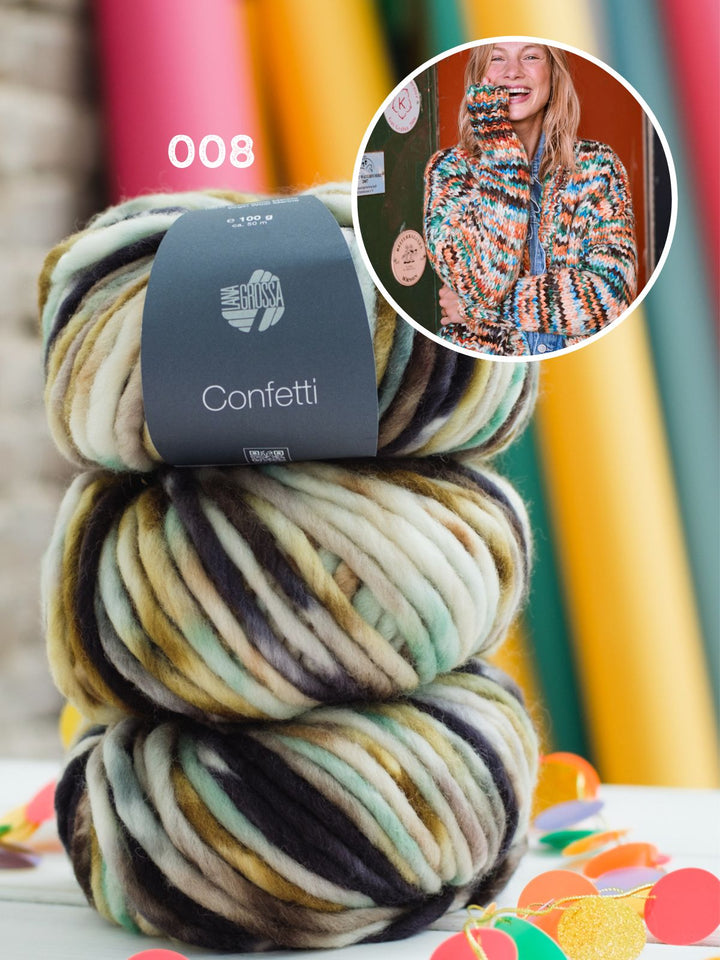 Strickpaket Confetti Cardigan - Jetzt auf dem Cover der neuen Brigitte