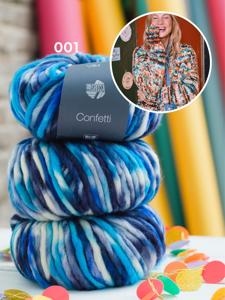 Strickpaket Confetti Cardigan - Jetzt auf dem Cover der neuen Brigitte