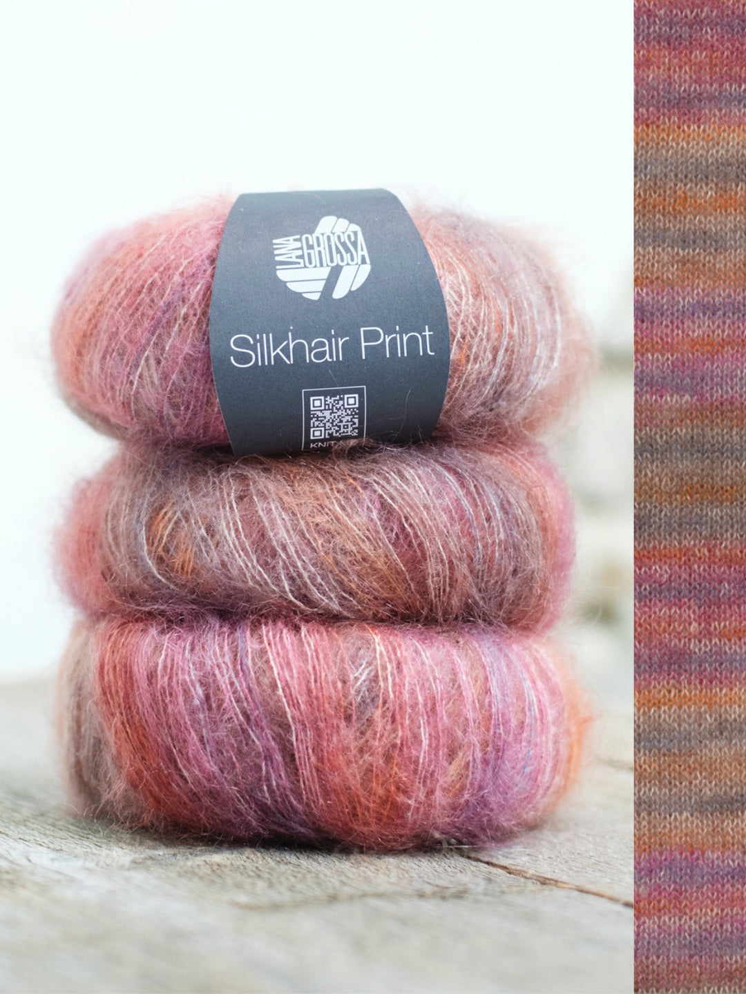Silkhair Print 403 Beige / Grün / Violett