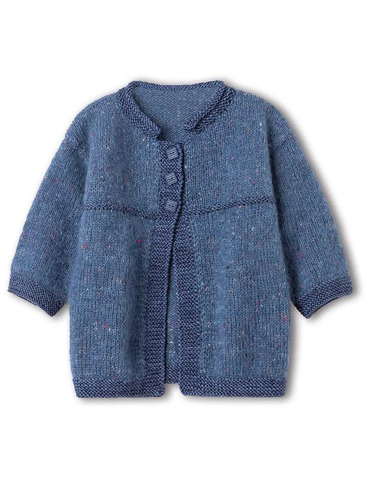 Strickpaket Natural Superkid Tweed Cool Wool Big Vintage Jacke