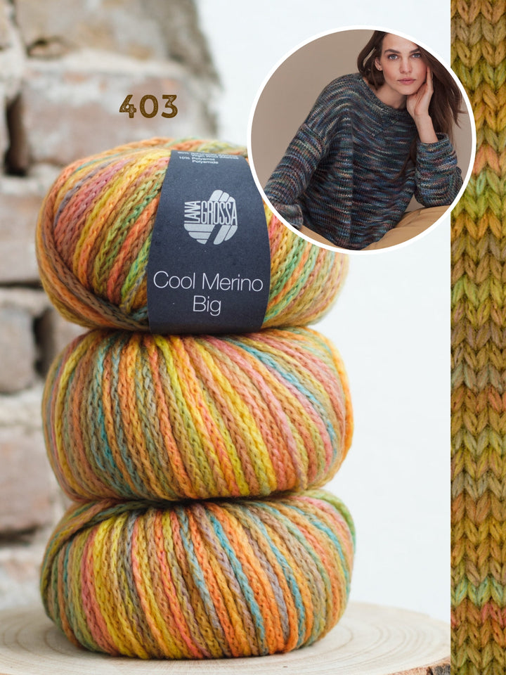 Strickpaket Cool Merino Big Color Pullover