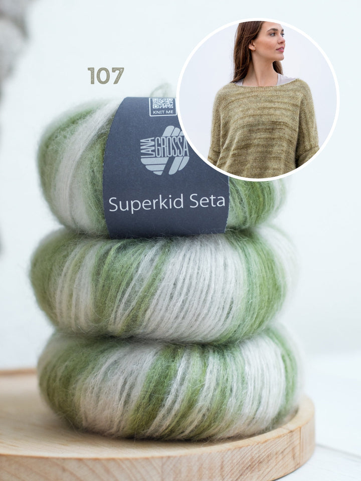 Strickpaket Superkid Seta print Pullover